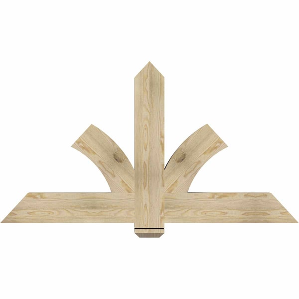 Ekena Millwork Redmond Rough Sawn Timber Gable Bracket, Douglas Fir, 60"W x 32"H x 4"D x 6"F, 13/12 Pitch GBW060X32X0406RED00RDF - main